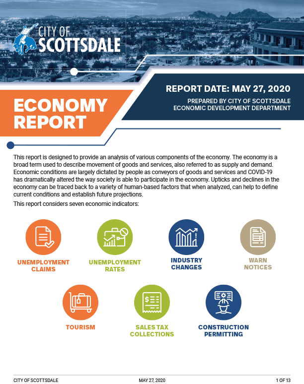 Scottsdale Economy Report - 2020 May Cover page