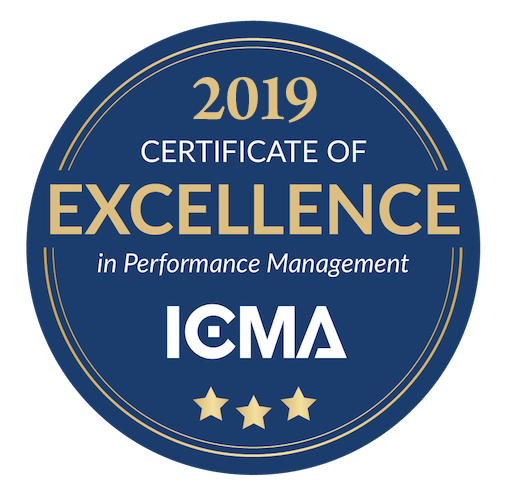 ICMA 2019 Certificate of Excellence in Performance Management Award