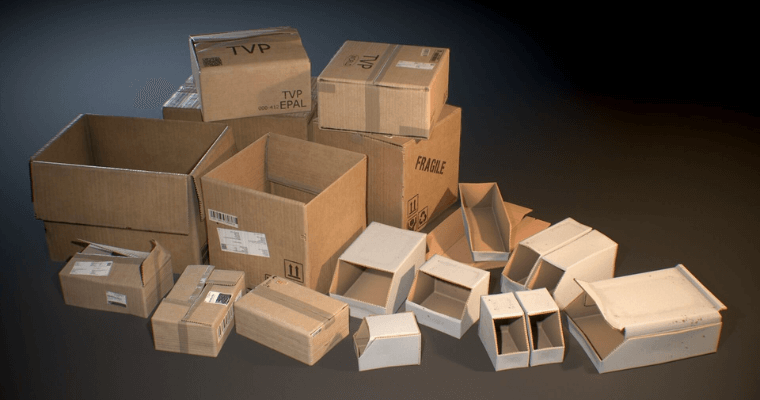 piled up card board boxes